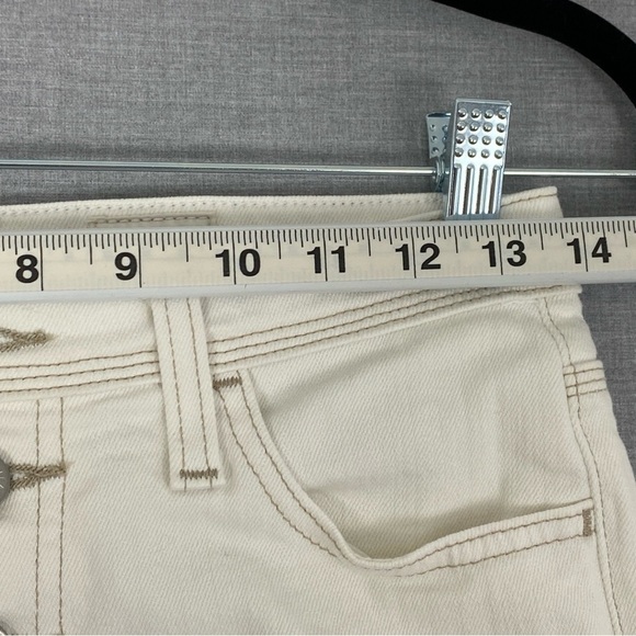 AG Adriano Goldshmied Jeans Isabelle Button Up White High Rise Crop Sz 25R - Picture 9 of 12